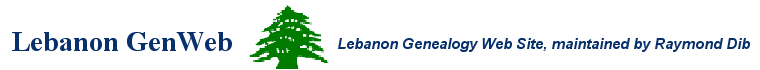 WorldGenWeb Project: Lebanon- Maintained by : Raymond Dib
