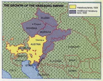 Growth of Habsburg Empire 1525-1635